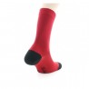 CHAUSSETTES HOMME SOIE ROUGE NOIR - BERTHE AUX GRANDS PIEDS