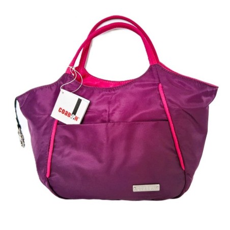 Petit Sac trapèze "Bonbon" Coaban Violet réversible rose
