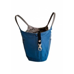 Petit Sac trapèze "Bonbon" Coaban Bleu réversible Gris