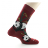 Chaussettes Panda bordeaux Dagobert à l’envers