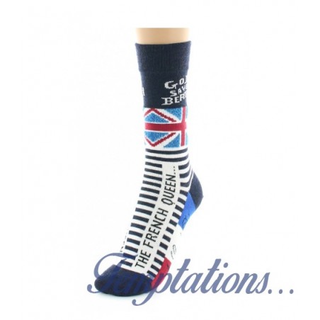 Chaussettes femme "God Save Berthe"