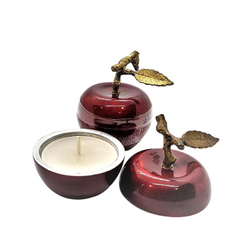 Porte-lumignon Pomme en métal- D.L.& Co