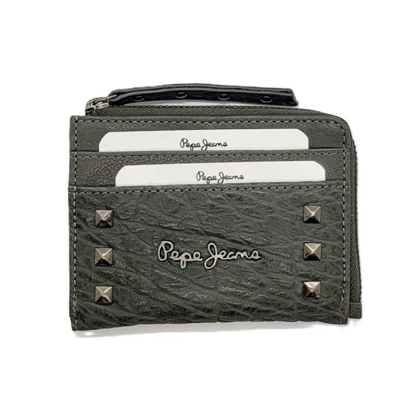 Porte-cartes taupe Alessia Pepe Jeans