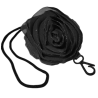 Sac à provisions noir pliable en forme de rose.