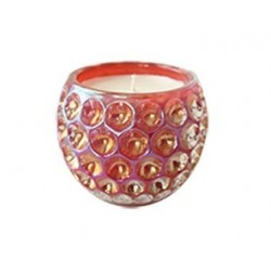 Bougie Opaline verre perlé...