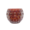 Bougie Opaline verre perlé rouge