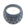Bougie Opaline verre perlé gris