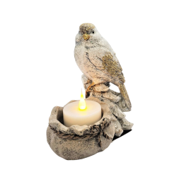 Porte-lumignon avec oiseau