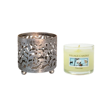 Porte votive en métal avec votive – Village Candle