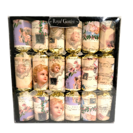 Boite de 6 crackers motif anges