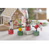 Figurine poussoir de Noël en bois