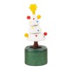 Figurine poussoir de Noël en bois