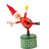 Figurine poussoir de Noël en bois