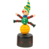 Figurine poussoir de Noël en bois