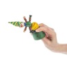 Figurine poussoir de Noël en bois