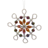 Flocon de neige mordoré en perle décor de noël