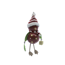 Décoration de noël à ressort Oiseau avec bonnet