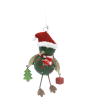 Décoration de noël à ressort Oiseau avec bonnet