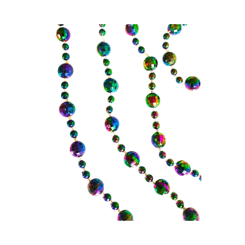 Guirlande de perles à facettes irisées