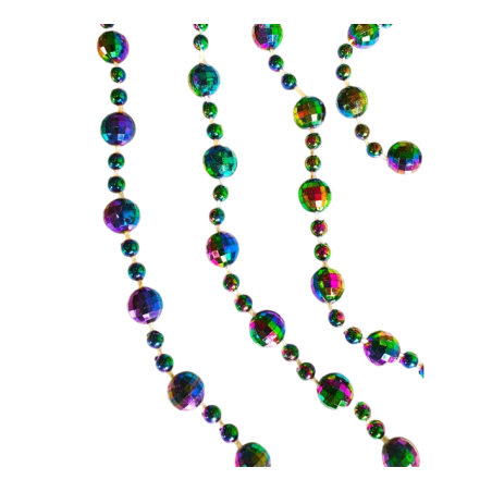 Guirlande de perles à facettes irisées