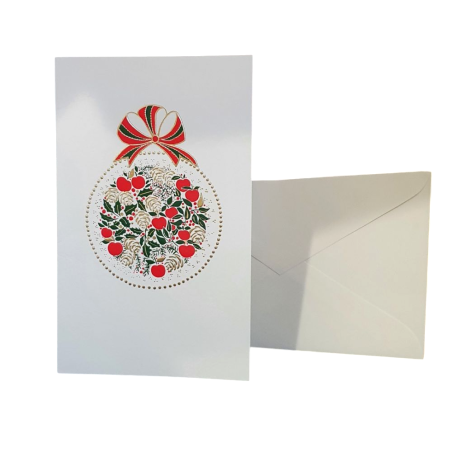 Carte double de noël "Boule de Noël" - Rossi