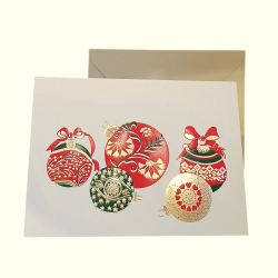 Carte double de noël "Boules de noël  " - Rossi