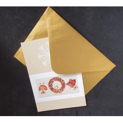 Carte de Noël double "Couronne de Noël" - Picture Palace