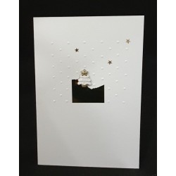 Carte de Noël Sapin blanc