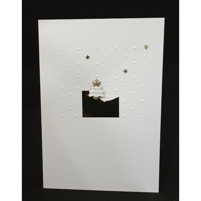 Carte de Noël Sapin blanc