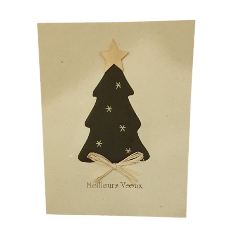 Carte double de Noël Meilleurs Vœux «Sapin»