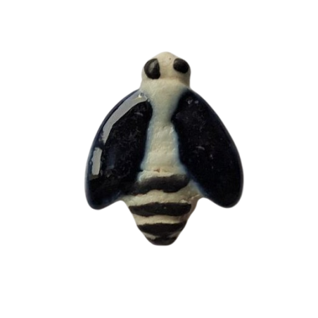 Miniature en céramique – Abeilles aux ailes marines