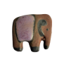 Miniature en céramique – Éléphant avec tapis violet