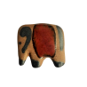 Miniature en céramique – Éléphant avec tapis marron