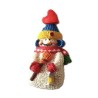 Bouton JHB - Bonhomme de neige avec balais
