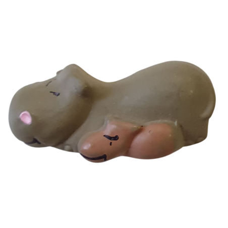 Bouton DMC - Maman Hippopotame et son bébé -