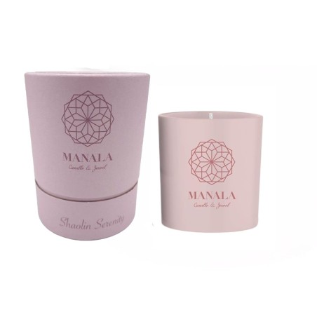 Bougie Manala parfumée avec Bijou - Rose Shaolin Sérinity