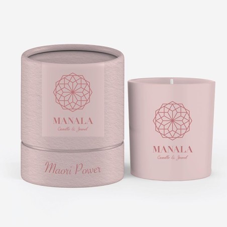 Bougie Manala parfumée avec Bijou -  Rose Maori Power