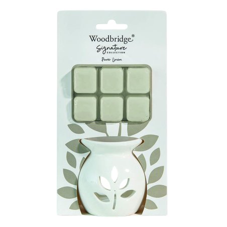 Brûle parfum & cire parfumée pur Lin - Woodbridge - Collection Signature