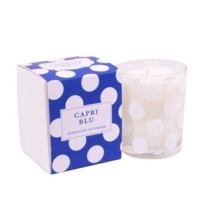 Bougie parfumée Capri Blu – Verre à pois - The Country candle