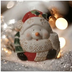 Support Bougie Bonhomme de Neige - Village Candle