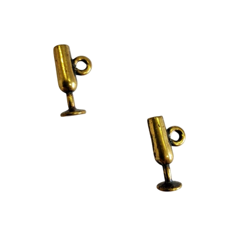 2 Boutons JHB - "Verres à champagne"