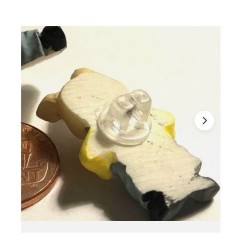 Bouton JHB "Cochon en salopette bleue"