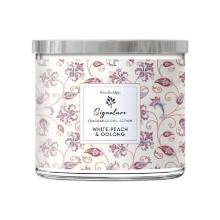 Bougie 3 mèches White Peach & Oolong - Woodbridge