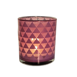 Photophore mauve au motif...