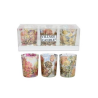 Lot de 3 photophores en verre à motifs floraux – Village Candle