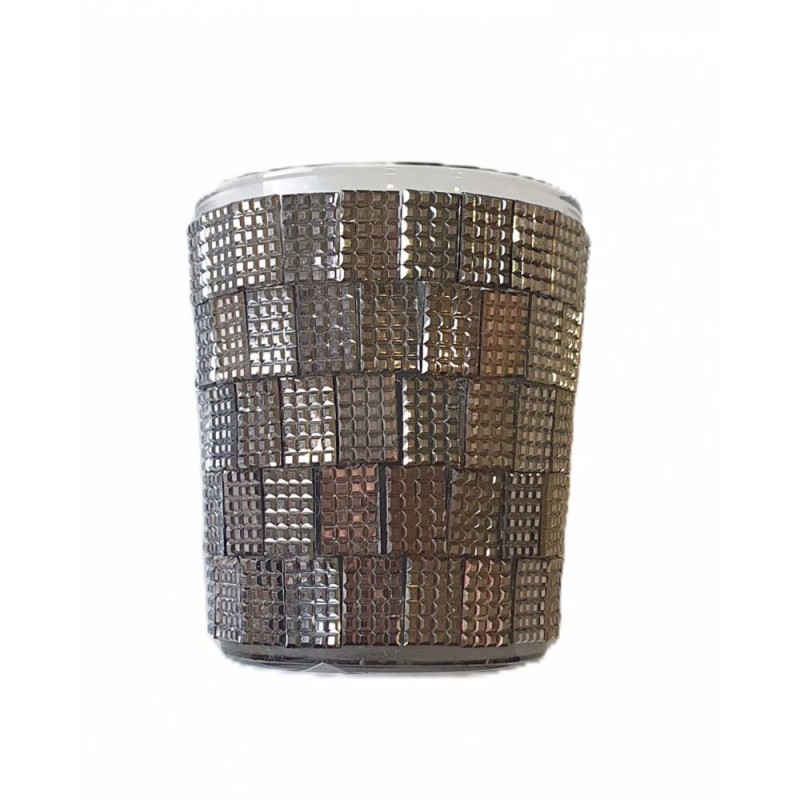 Photophore Mosaïque Argentée - Village Candle