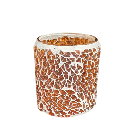 Photophore Mosaïque orange - Village Candle