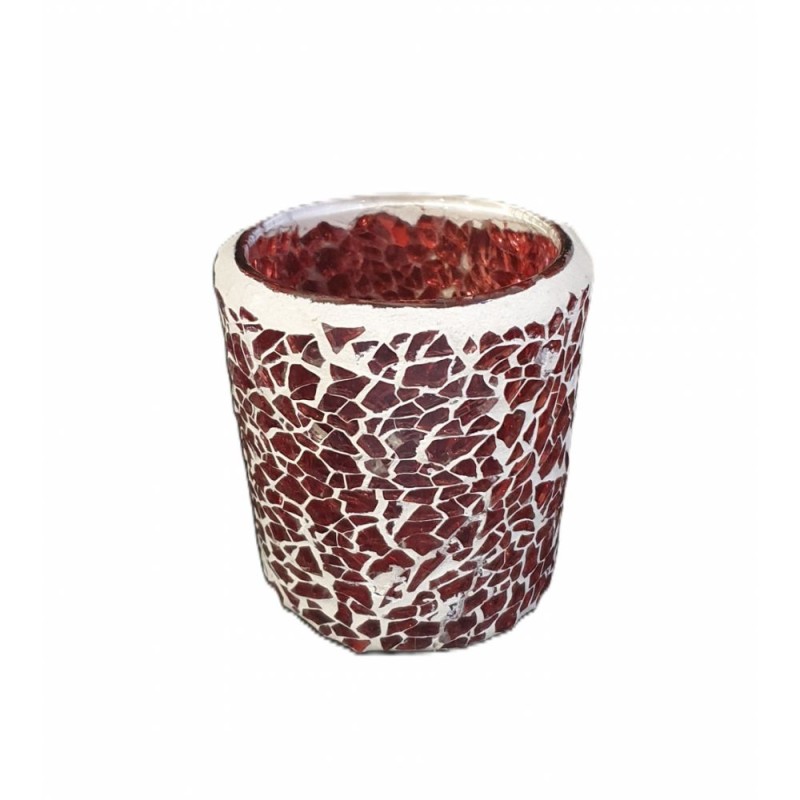 Photophore Mosaïque rouge - Village Candle