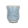 Photophore évasé Mosaïque Ice bleue - Village Candle