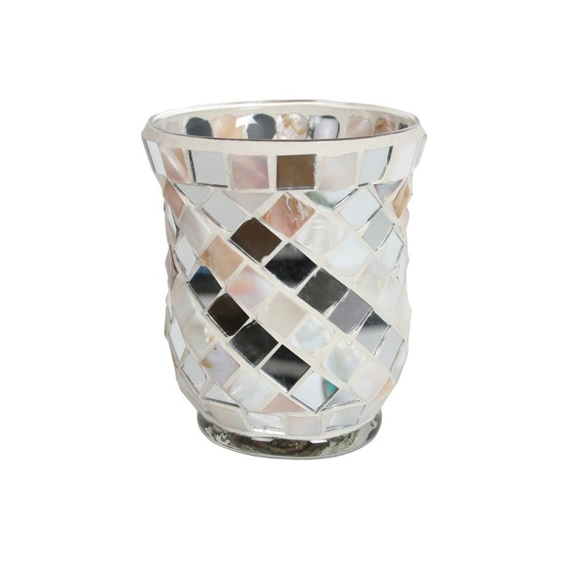 Photophore évasé ivoire et miroir - Village Candle